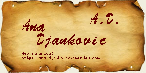 Ana Đanković vizit kartica